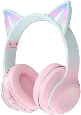 Produktbild von mit Mikrofon, Kinder Kopfhörer kabellos,Faltbare & Einstellbare,Kinderkopfhörer für Jungen Mädchen Kinder/Erwachsene/PC/Handys/Tablet