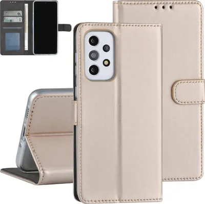 Image de Étui Samsung Galaxy A33 5G - Porte-cartes pour 3 cartes - Fermeture magnétique - Or