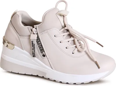 Produktbild von topschuhe24 2685 Damen Keil Sneaker Plateau Halbschuhe , Farbe:Beige, Größe:40 EU
