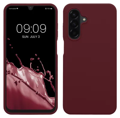 Produktbild von kwmobile Handyhülle für Samsung Galaxy A26 5G Hülle - Case Silikon - Kabelloses Laden - Schutzhülle Cover in Bordeaux Violett