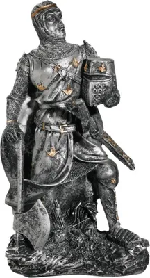 Produktbild von Mit Axt und Helm stehender Ritter