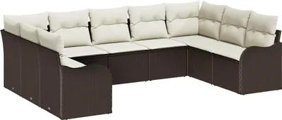Immagine prodotto di Set Divano da Giardino Marrone polyrattan