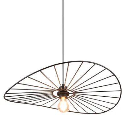 Image de Reality Chapeau Lampe à suspendre E27 ⌀60cm noir mat