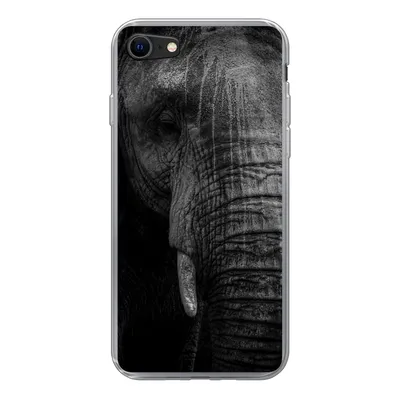 Produktbild von MuchoWow® Handyhülle Schutzhülle Hülle für iPhone 7 Elefant - Tier - Porträt Silikon Softcase Handy Hülle - Kartenhalter