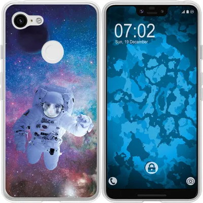 Produktbild von PhoneNatic Case kompatibel mit Google Pixel 3 XL Silikon-Hülle Space Catronaut M5