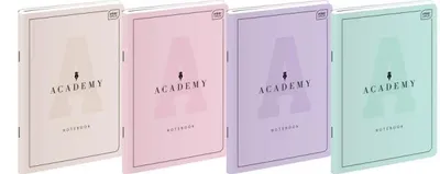 Zdjęcie produktu dla Zeszyt A5 60k linia M 90g ACADEMY pastel INTERDRUK mix cena za 1 szt