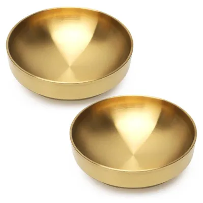 Produktbild von Omgoods – Set aus Edelstahl-Rührschüsseln – 23 cm, goldene Obstschale
