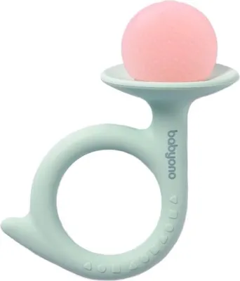 Obrázok produktu pre Silikónové hryzátko Slimák ružový / Babyono