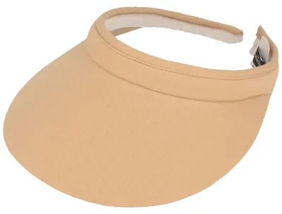 Seeberger Damen Visor mit großem Schild aus feiner Baumwolle in beige