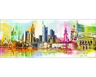 Produktbild von Glasbild Frankfurt Wahrzeichen III 125x50 cm