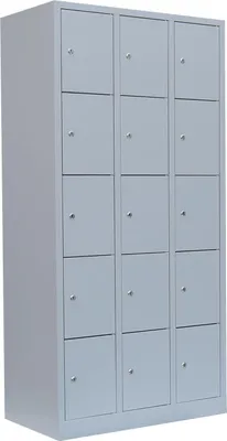 Produktbild von Schließfachschrank Wertfachschrank Fächerschrank Spind 15Fächer Lichtgrau 520530