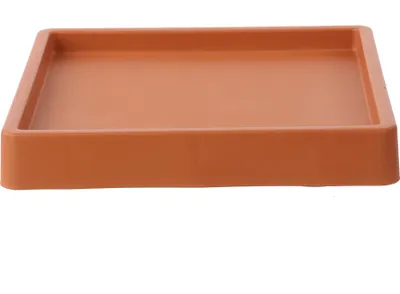 Image de Plate-forme sur roulettes dimensions 45x45 cm carré Socle mobile pour un pot de fleurs mobile, pour pots de fleurs et parterres de fleurs sur 4 roulettes Terrasse de jardin Balcon design élégant, terre cuite