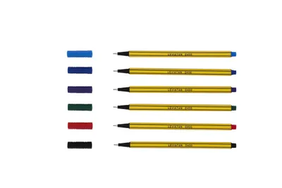 Produktbild von LEVIATAN D400 Fineliner Multicolor - 6 Stück | Finepen set | Feinleiner Box | Vielseitig Schrein