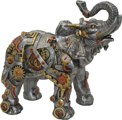 Produktbild von Gothic Deko Figur Steampunk Elefant Skulptur Totenkopf Sensemann Skull Reaper
