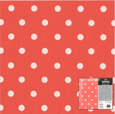 Immagine prodotto di Tovaglioli rossi a pois 10 pezzi per feste di compleanno 33X33Cm