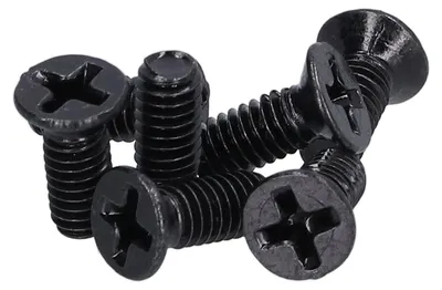 Imagen del producto de 50 tornillos avellanados, cabeza plana, cruz, M4, acero inoxidable A2, calidad 70, para conexiones, reparación y mantenimiento. Medida: M4x10