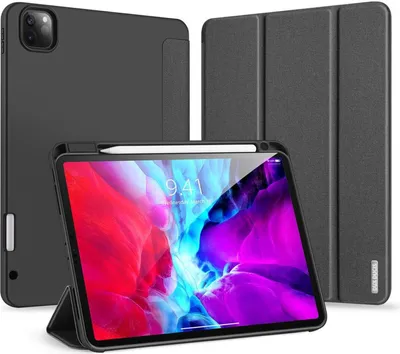Obrázek produktu pro Dux Ducis pouzdro na knihu s pevnou skořepinou a funkcí Smart Sleep stand kompatibilní s Apple iPad 12,9" ( 2020 ) / Apple iPad 12,9" (2018) Pouzdro na tablet Wallet Case Protective Cover Black