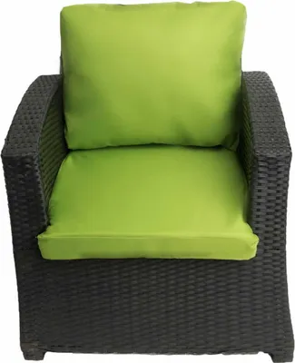 Immagine prodotto di 1 x cuscino da giardino per polyratanen cuscino di seduta 56x52x7+56x50 cuscino di schienale cuscino da esterno per sedie da giardino cuscino da giardino su mobili in rattan lime