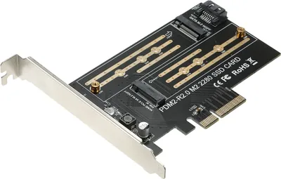 A product shot of an M.2 NVME to PCI-E X4 expansion card.