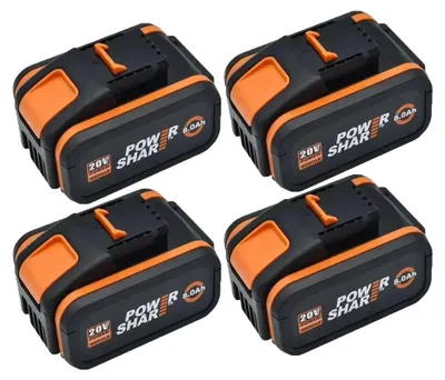 Productafbeelding van Oplaadbare batterij, 20V, 8000mAh capaciteit, 20V 8.0Ah, 4 stuks