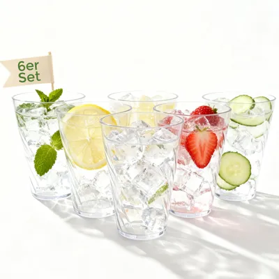 Produktbild von Tritan Trinkgläser, 6er Set transparent, 6 x 320 ml,