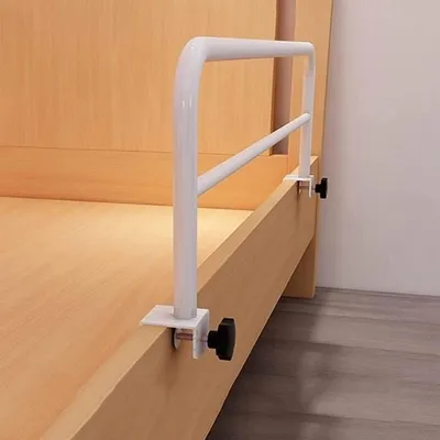 Produktbild von Verstellbare Bettstütze – Nachttischgriff – Sicheres Aufstehen – Robuster Kohlenstoffstahl – 46 x 30 cm – Weiß
