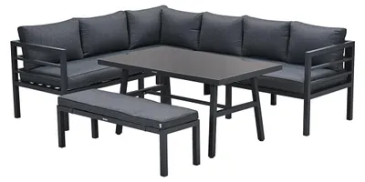 Produktbild von Garden Impressions Bleco II Lounge-Dining Set - carbon black/reflex black