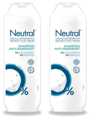 Image de 2 shampooings antipelliculaires neutres pour les peaux sensibles - 250 ml - Pack avantageux - 2 pièces