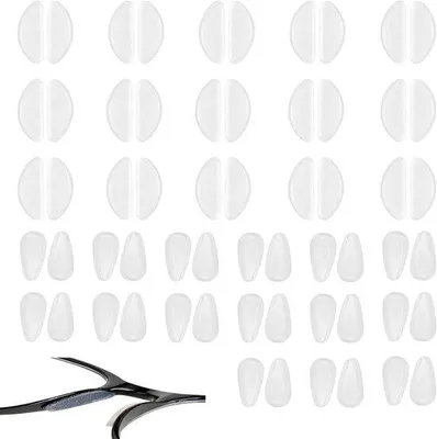 Zdjęcie produktu dla Silikonowe osłonki na okulary i okulary do czytania – przezroczyste – wygodne i dyskretne – 30 sztuk.