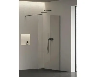 Image de Walk In RAVAK Wall Air-90 noir+Transparent GW9W70300Z1C