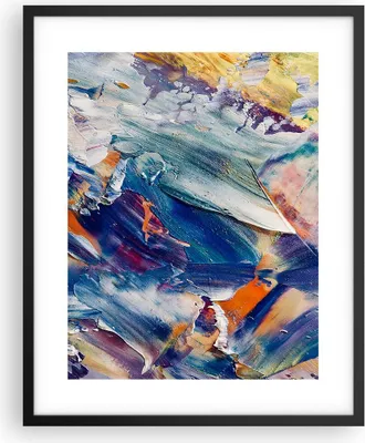 Produktbild von Gerahmtes Poster - Schwarzer Rahmen - Die Farben Farbe Abstraktion - 40x50 cm - Wand Bild - Wanddeko - Wandbilder - Kunstposter - Wandposter - Bilderrahmen - Bilder - Kunstdruck - P2BPA40x50-5113