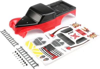Produktbild von Electrix Body w/ Ladders, Red/Black: 1:10 2WD Axe MT