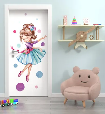 Produktbild von Türtapete Türposter Türfolie selbstklebend Prinzessin Seifenblasen