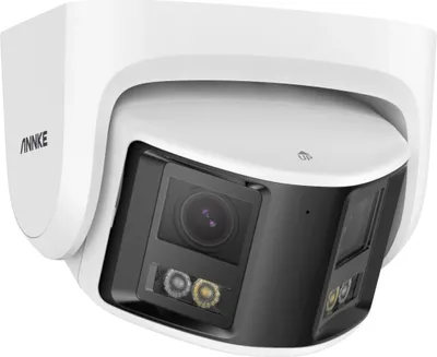 Image de Caméra vidéo d'extérieur à double objectif, vision à 180°, détection de mouvements par IA, I91DX