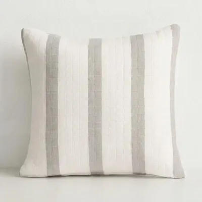 Obrázok produktu pre Sada 2 obliečok na vankúše Gamusi Jacquard v šedej farbe Tessera – 45 x 45 cm – Dekoratívne obliečky na vankúše so zipsom –  podľa OEKO-TEX