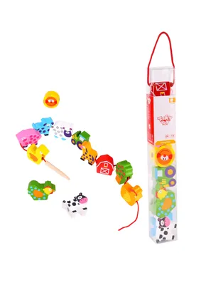 Obrázek produktu pro TOOKY TOY dřevěná hra s nitěmi, design: farma