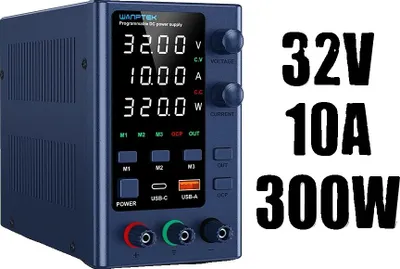 Obrázek produktu pro Laboratorní zdroj stejnosměrného proudu, nastavitelné napětí, vysoce přesný displej, EPS3210 30V 10A