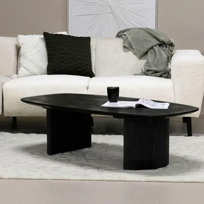 Produktbild von Couchtisch Mangoholz Schwarz - 130x70x38 cm - Feline