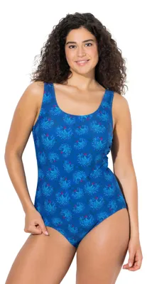 Produktbild von Ulla Popken Damen Badeanzug Royalblau 58+