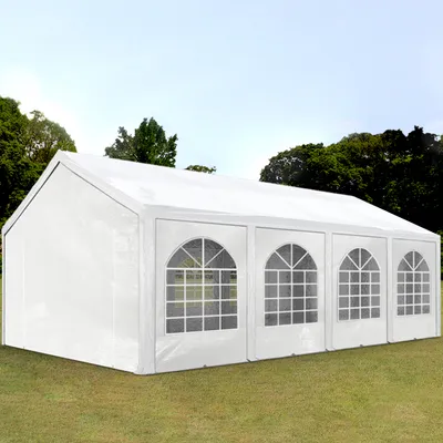 Produktbild von Hochwertiges Partyzelt 3x9 m Pavillon Zelt ca. PE Plane 450 N Gartenzelt Festzelt Wasserdicht weiß