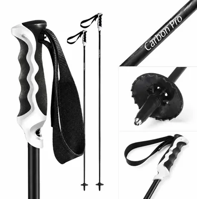 Produktbild von Komperdell Alpin Carbon Skistöcke Duplo-Griff Ski Pole Carbon Skistock Black - Groesse: 120 cm