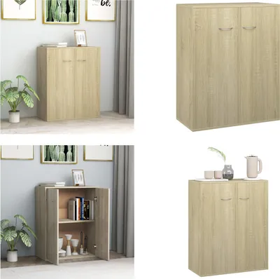 Produktbild von vidaXL Sideboard Sonoma Eiche 60x30x75 cm Holzwerkstoff - Sideboard - Sideboards - Schrank - Schränke