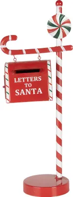 Produktbild von Clayre & Eef Weihnachtsdekoration Briefkasten 20x12x51 cm Rot Metall