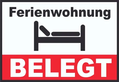 Produktbild von Ferienwohnung BELEGT Schild A6 (105x148mm)