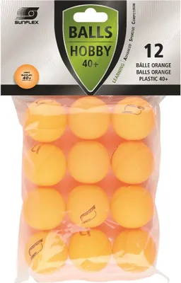 Obrázek produktu pro Sunflex 12x míčky na stolní tenis 40+ Hobby orange | Míčky na stolní tenis TT Stolní tenis