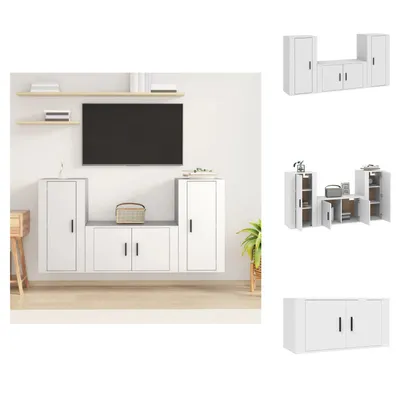 Immagine prodotto di vidaXL Set di mobili TV a 3 pezzi in legno bianco - Mobili TV