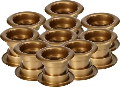 Image de KOTARBAU® Lot de 10 grilles d'air rondes vieil or en plastique pour portes de salle de bain