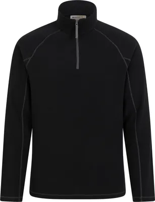 Image de Mountain Warehouse - Haut en polaire "Ashbourne II" avec demi-zip pour homme MW3103 (XL) (Noir)