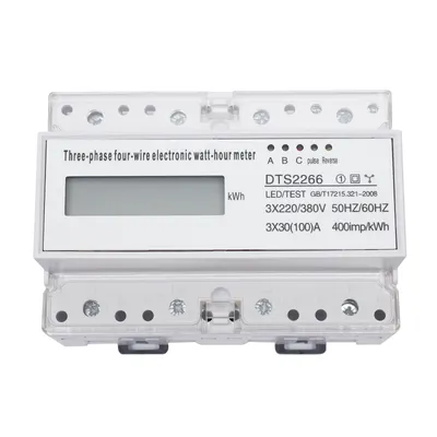 LCD třífázový elektroměr kalibrovaný 3fázový 4vodičový kalibrovaný pro lištu DIN elektroměr IP51 50 / 60hz