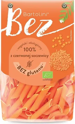 Obrázok produktu pre PROTEÍNOVÉ CESTOVINY (ČERVENÁ ŠOŠOVICA) PENNE, BEZLEPKOVÉ,250 g - BARTOLINI